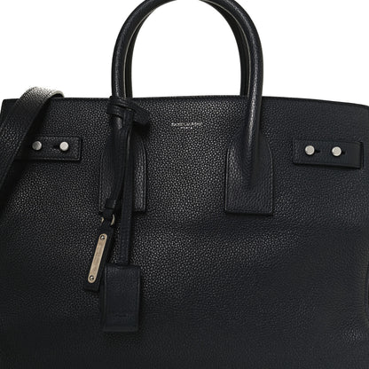 Saint Laurent Grained Calfskin Small Supple Sac De Jour Navy 8 of 13