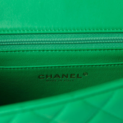Chanel Lambskin Quilted Mini Rectangular Flap Green 7 of 10