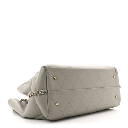 Chanel Bullskin Stitched Large Shopping Bag Grey 4 of 11