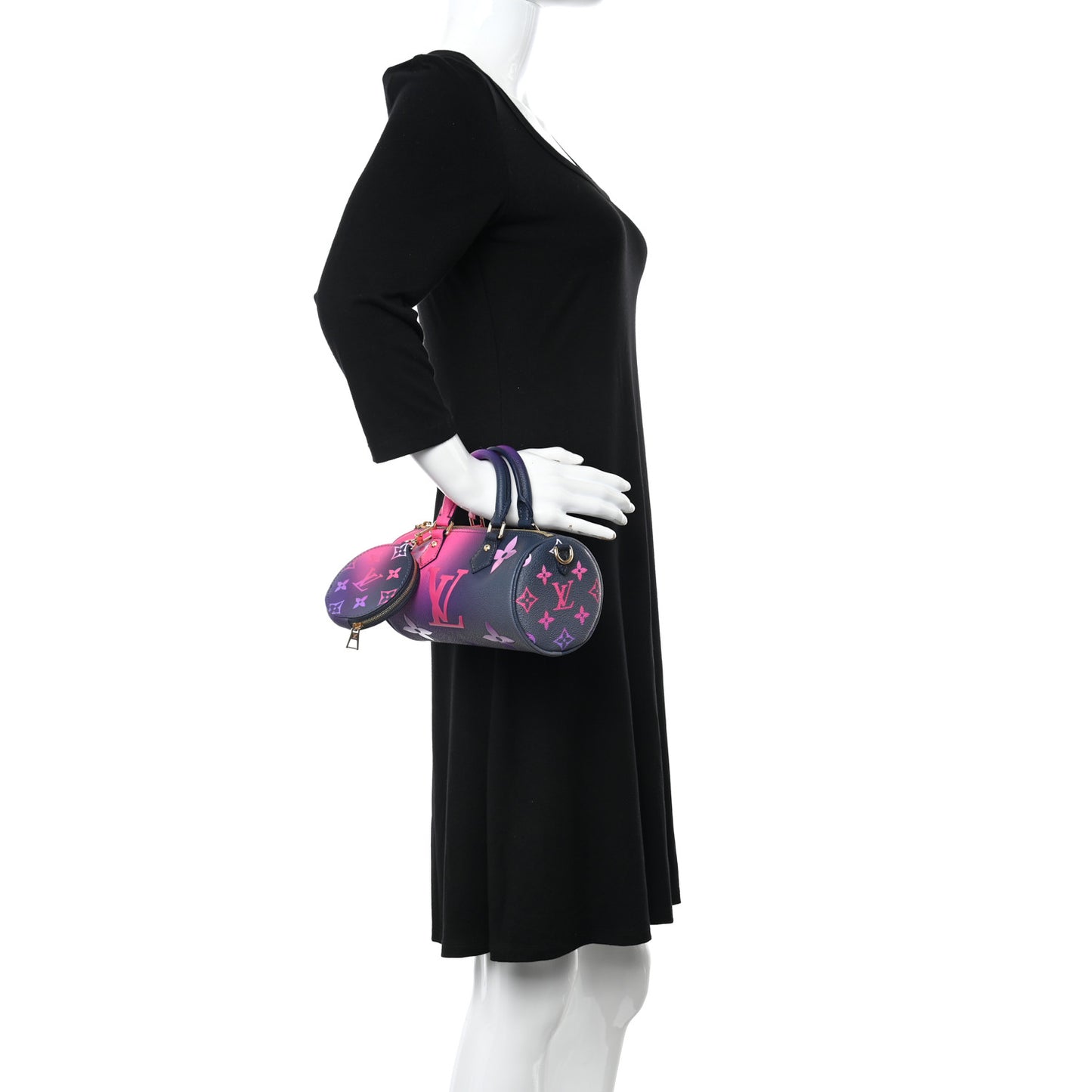 Monogram Giant Spring In The City Papillon BB Midnight Fuchsia