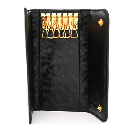 Prada Saffiano Metal 6 Key Holder Black 5 of 8