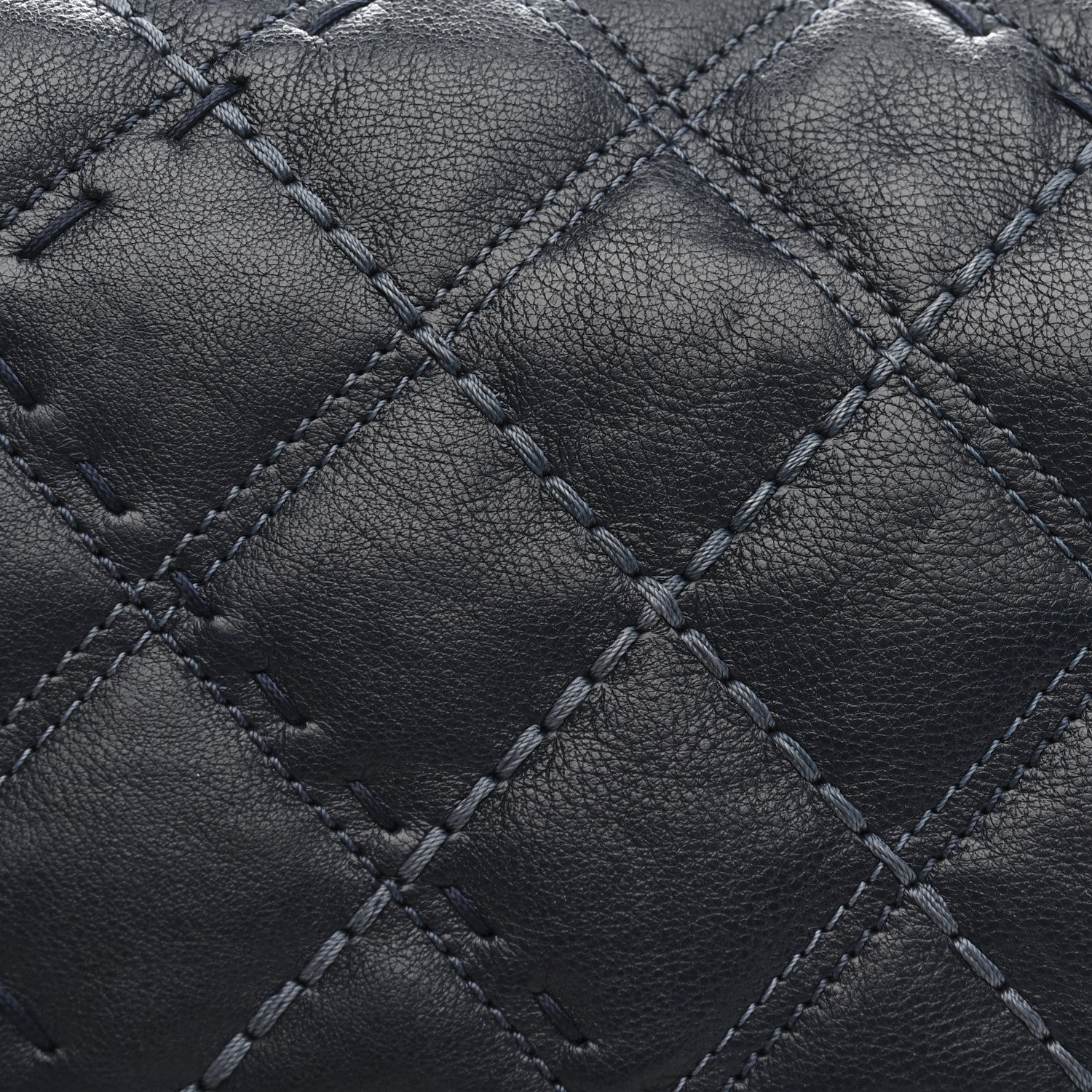 Chanel Calfskin Double Stitch Medium Boy Flap Navy Blue 13 of 15