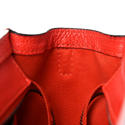 Celine Drummed Calfskin Nano Luggage Vermillion 25 of 25