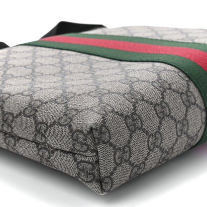 Gucci GG Supreme Monogram Web Messenger Bag Black 12 of 13