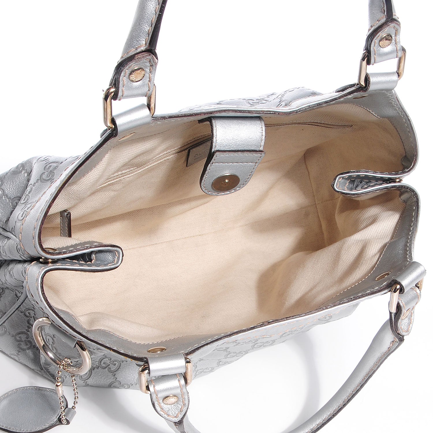 Gucci Guccissima Medium Sukey Tote Silver 5 of 7