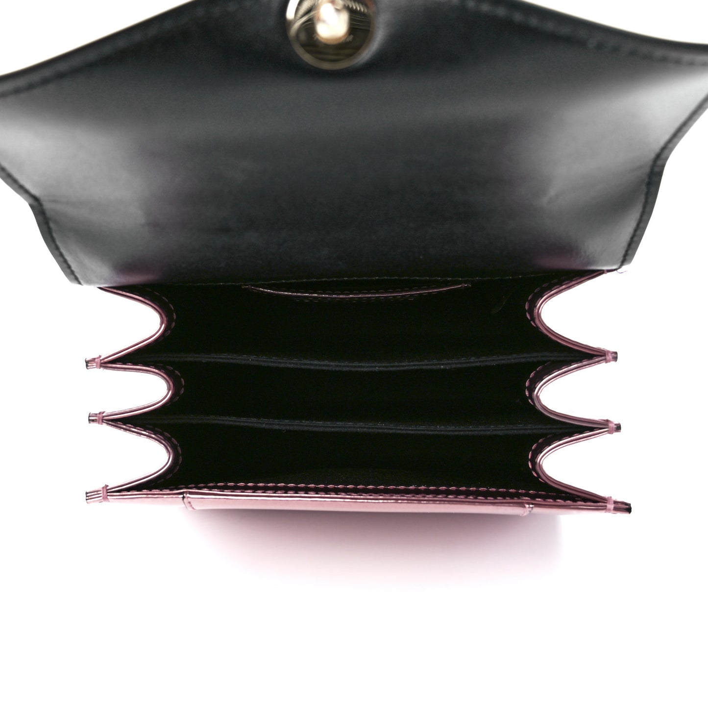 Metallic Calfskin Serpenti Forever Top Handle Rose Quartz