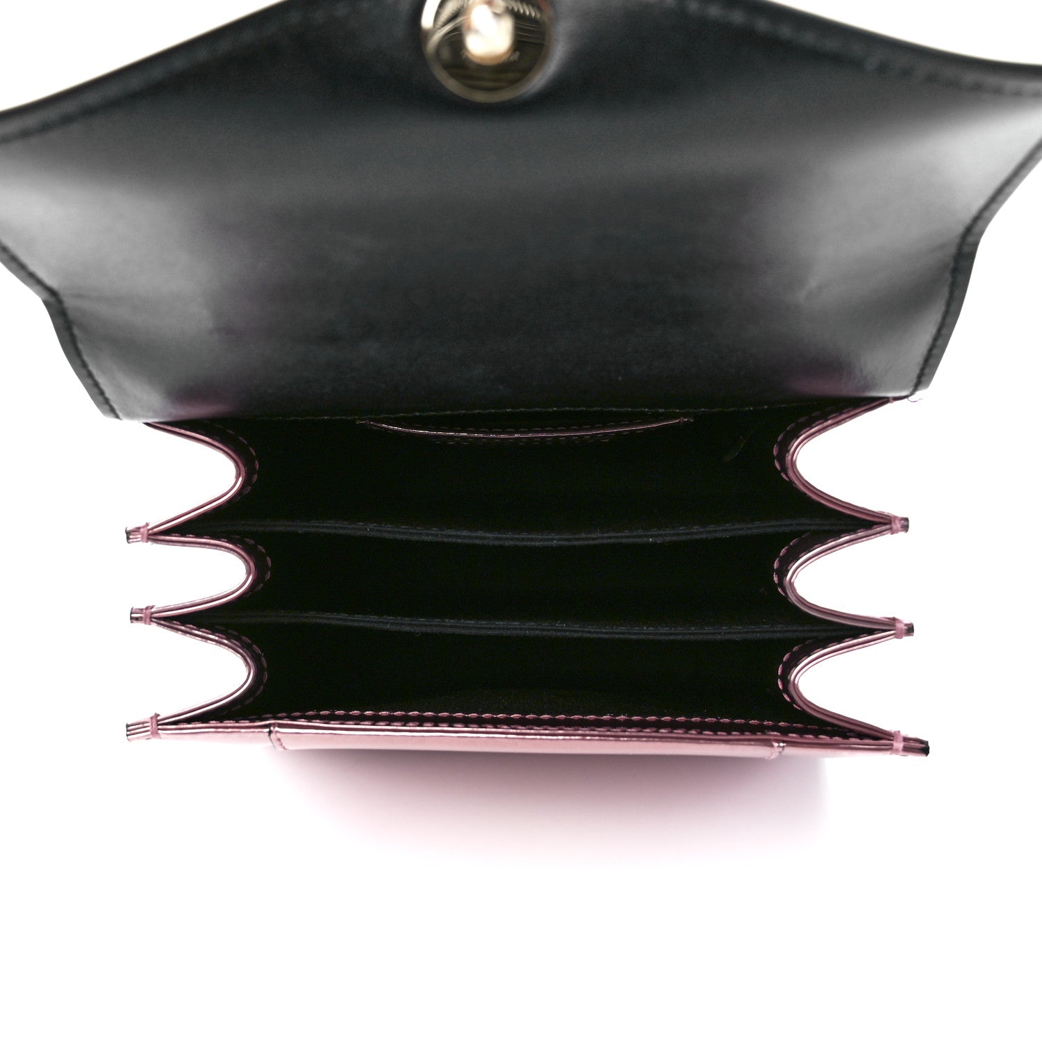 Bulgari Metallic Calfskin Serpenti Forever Top Handle Rose Quartz 6 of 14
