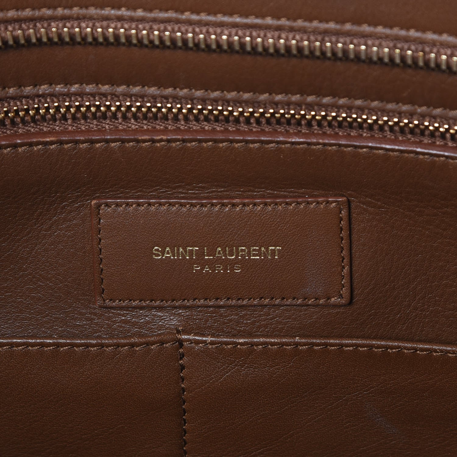 Saint Laurent Calfskin Medium Classic Y Cabas Brown 6 of 17