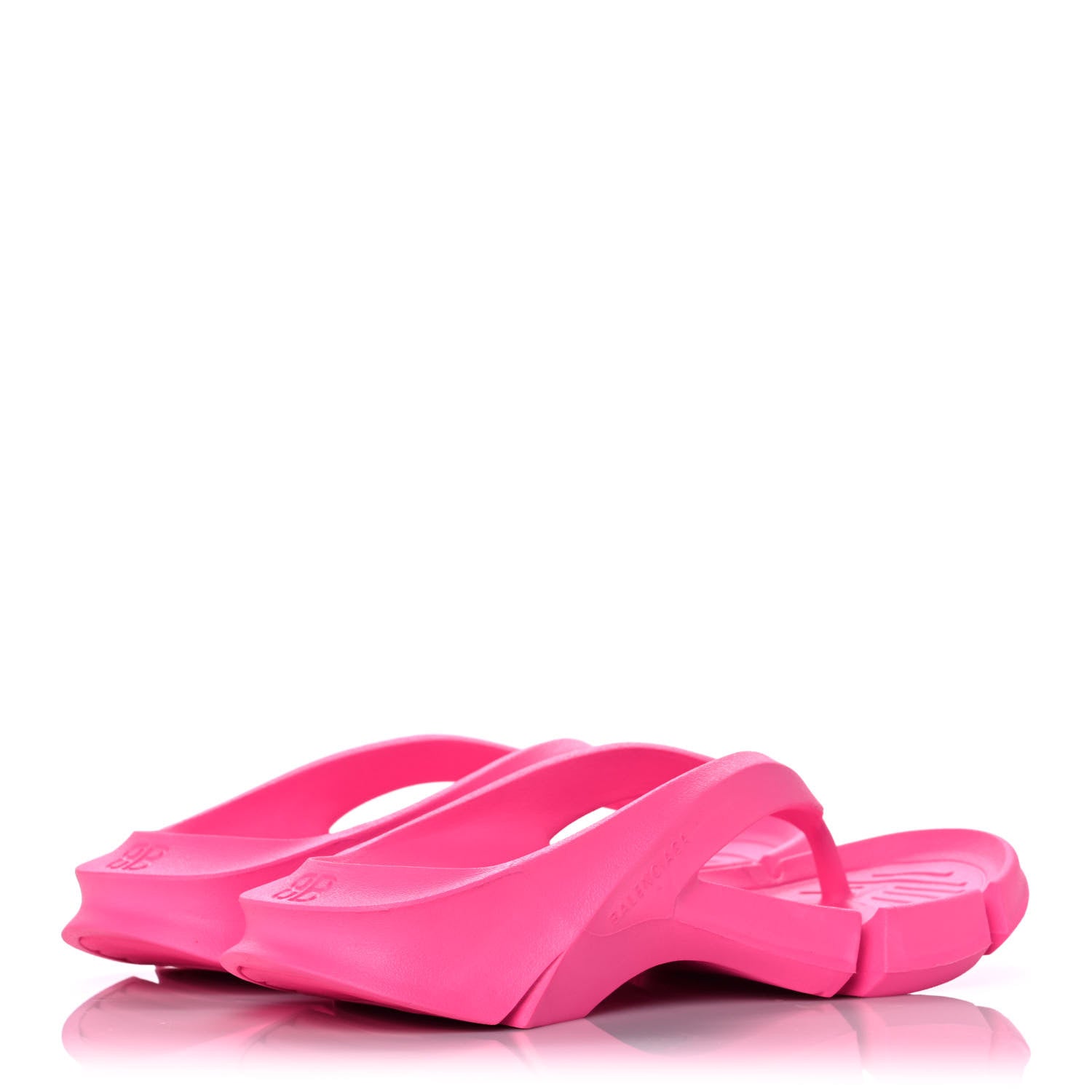 Balenciaga Rubber Womens Mold Thong Sandals 36 Fluo Pink 4 of 8