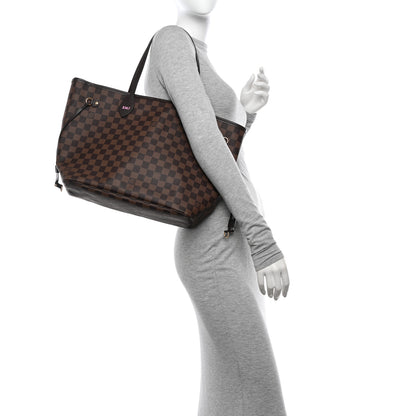Louis Vuitton Damier Ebene Neo Neverfull MM Rose Ballerine 2 of 10
