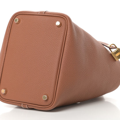 Hermes Taurillon Clemence Picotin Lock 18 PM Gold 10 of 11