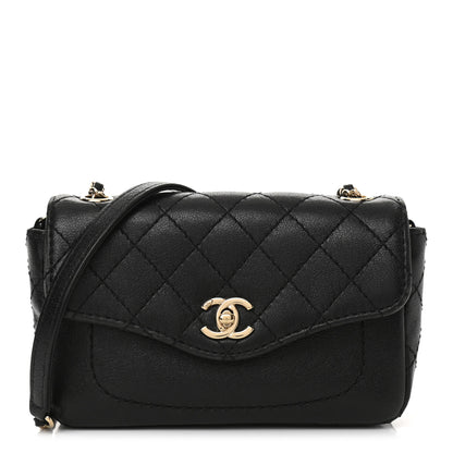 Chanel Goatskin Quilted Flap Black 1 of 6