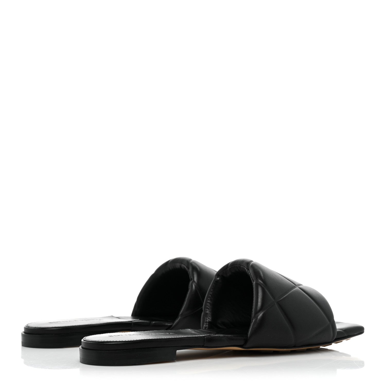 Bottega Veneta Nappa Quilted Rubber Lido Flat Sandals 39.5 Black 4 of 8