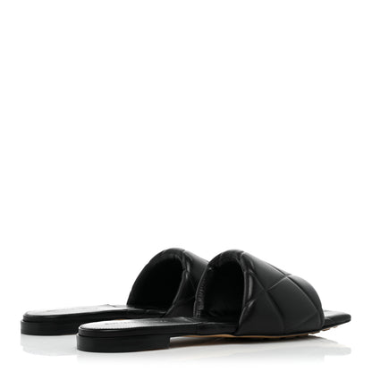 Bottega Veneta Nappa Quilted Rubber Lido Flat Sandals 39.5 Black 4 of 8