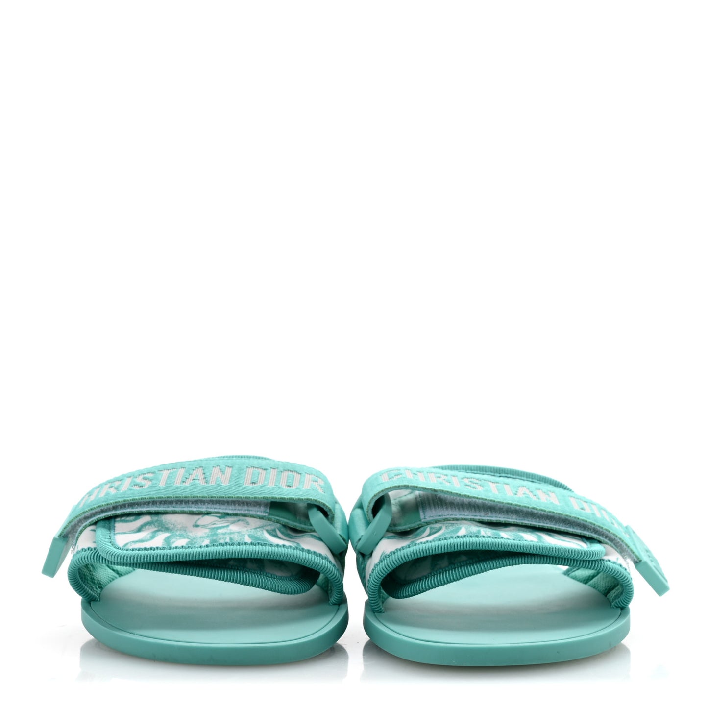 Nylon Oblique Dio(r)evolution Slide Sandals 37 Sky Blue