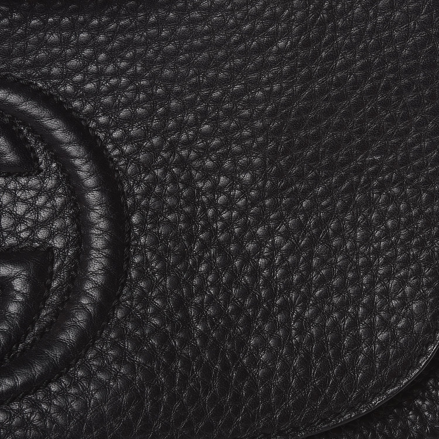 Gucci Pebbled Calfskin Medium Soho Flap Crossbody Black 9 of 11