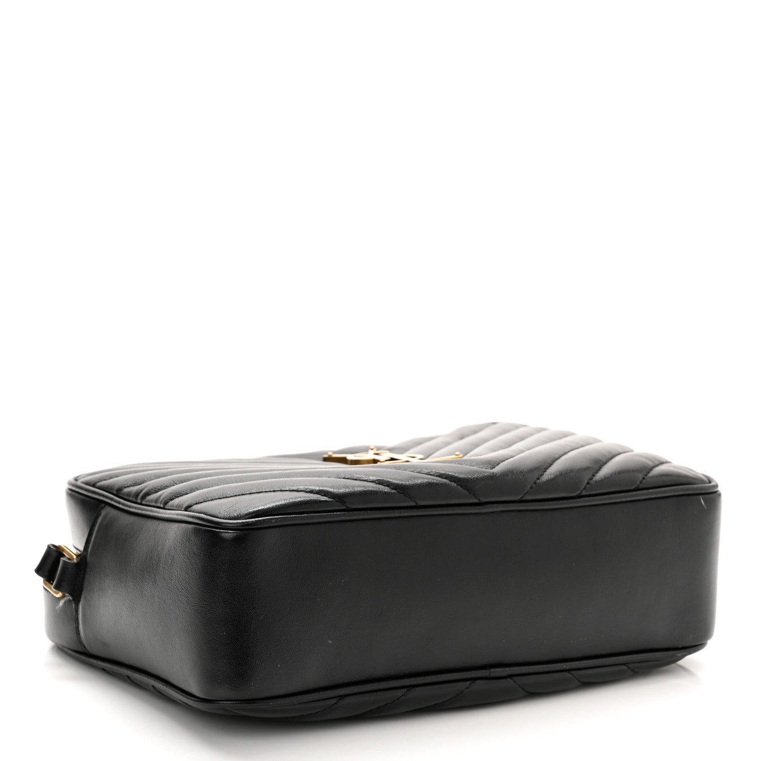 Saint Laurent Calfskin Matelasse Monogram Lou Camera Bag Black 4 of 13