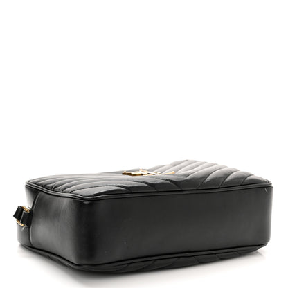 Saint Laurent Calfskin Matelasse Monogram Lou Camera Bag Black 4 of 13