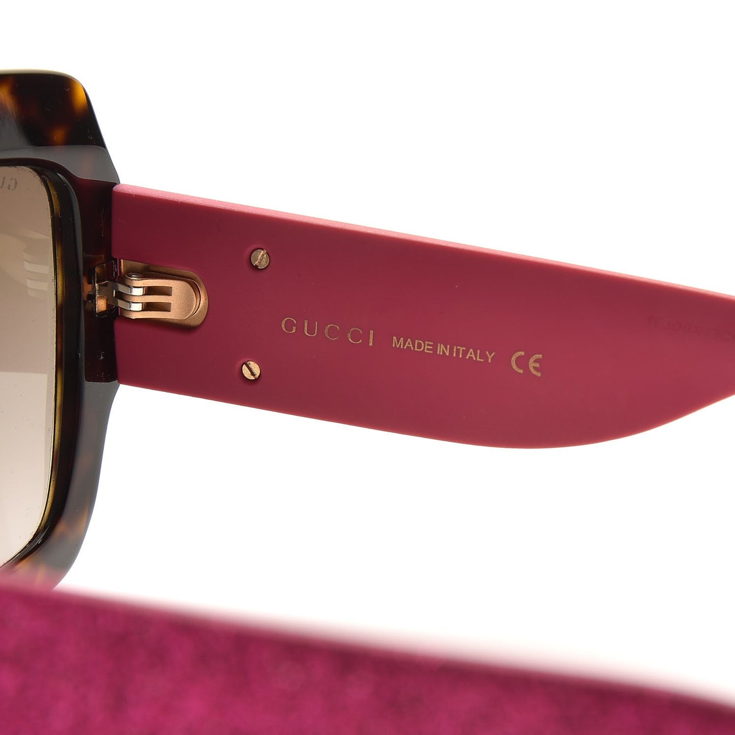 Square Frame GG0102S Sunglasses Glitter Pink Multi