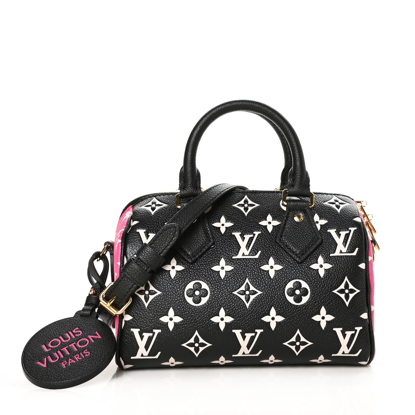 Empreinte Monogram Spring in the City Speedy Bandouliere 20 Black White Pink