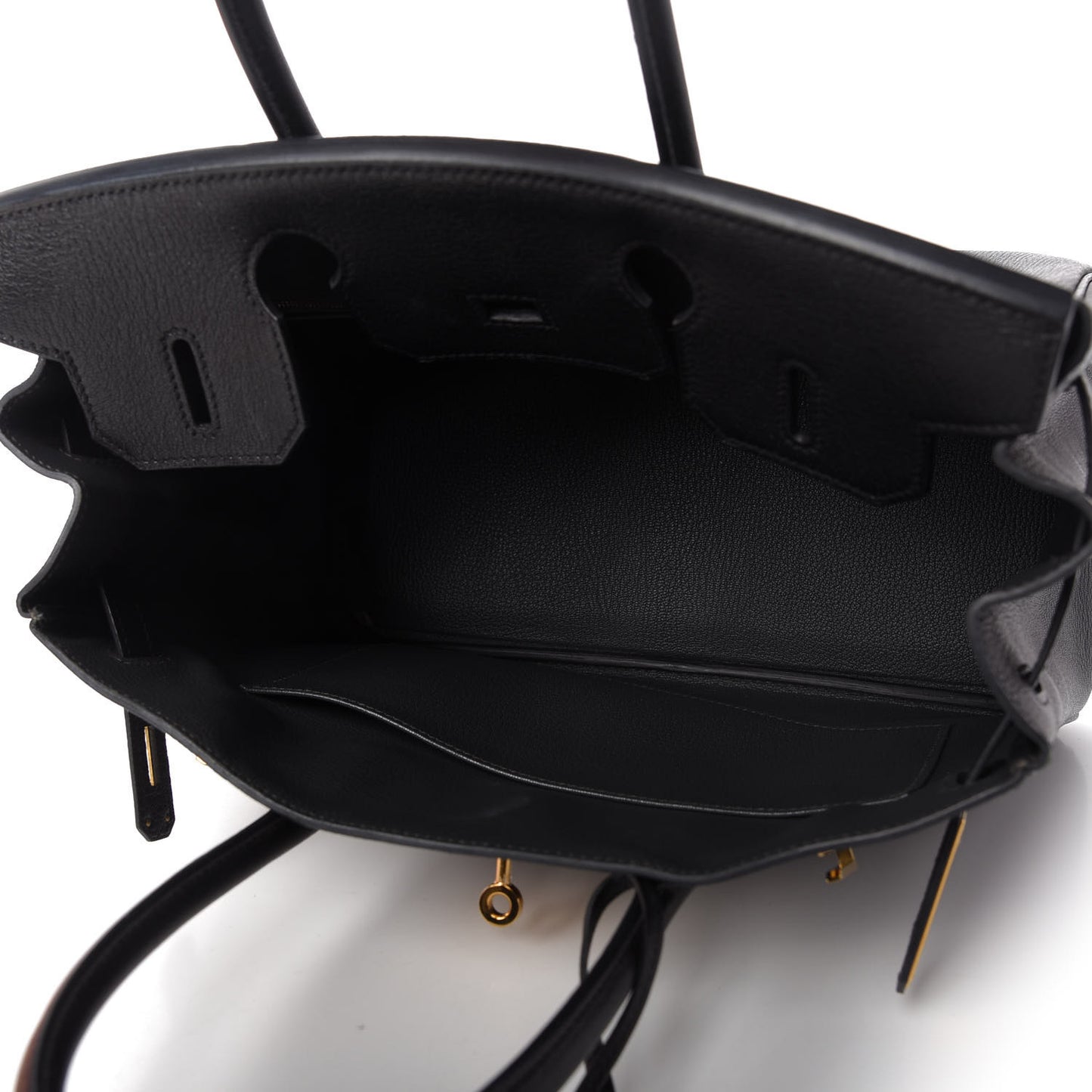 Chevre de Coromandel Horseshoe Birkin 30 Black
