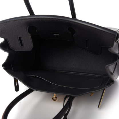 Hermes Chevre de Coromandel Horseshoe Birkin 30 Black 5 of 11