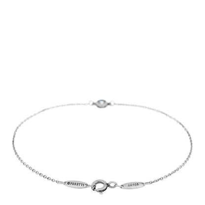 Tiffany Sterling Silver Aquamarine Elsa Peretti Color By The Yard Bracelet 2 of 3