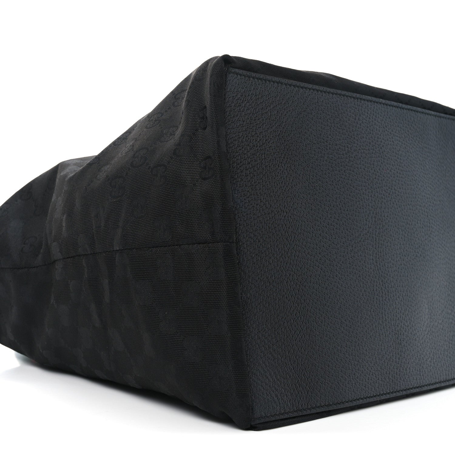 Gucci GG Monogram Large Web Handle Bucket Tote Black 9 of 10