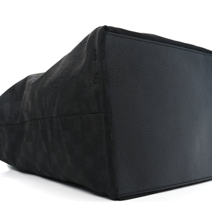 Gucci GG Monogram Large Web Handle Bucket Tote Black 9 of 10