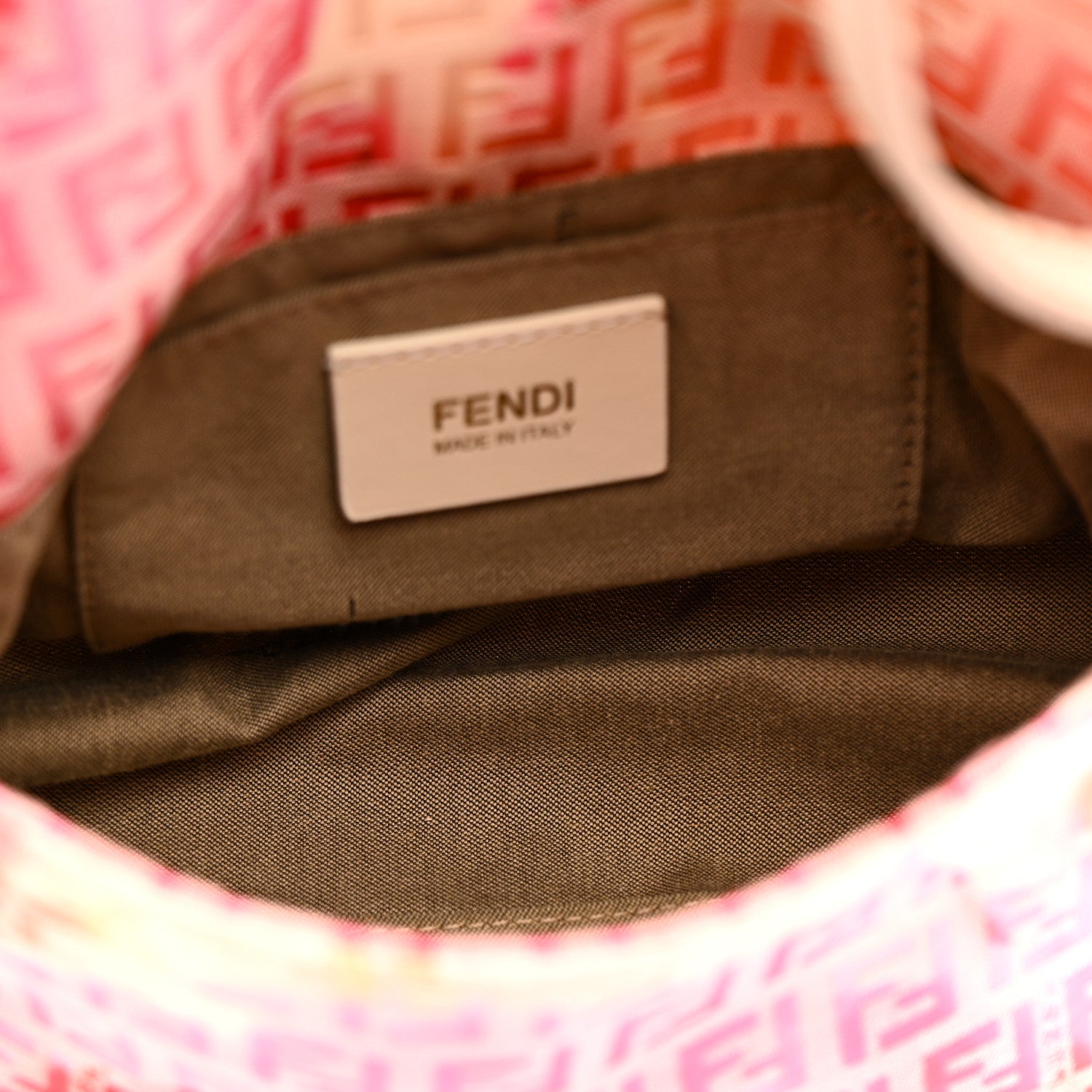 Fendi Zucchino Vitello Floral Mini Forever Mama Baguette Pink
