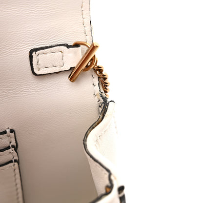 Versace Nappa Quilted Virtus Evening Bag White 8 of 16