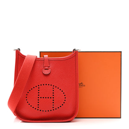 Hermes Taurillon Clemence Evelyne TPM Rouge Casaque 12 of 12