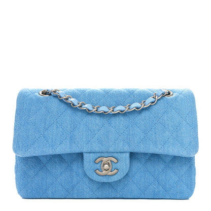 Chanel Denim Quilted Small Double Flap Blue 1 of 11