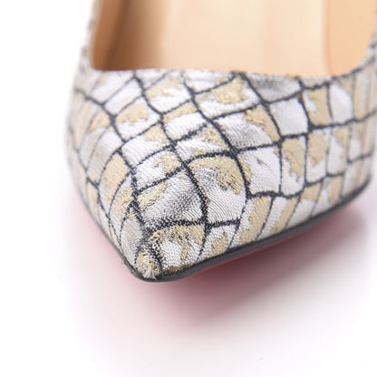 Christian Louboutin Lurex KAA Decollete 554 100 Pumps 36.5 Silver 8 of 9