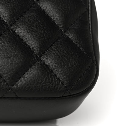 Chanel Calfskin Quilted Top Handle Flap Black 18 of 20