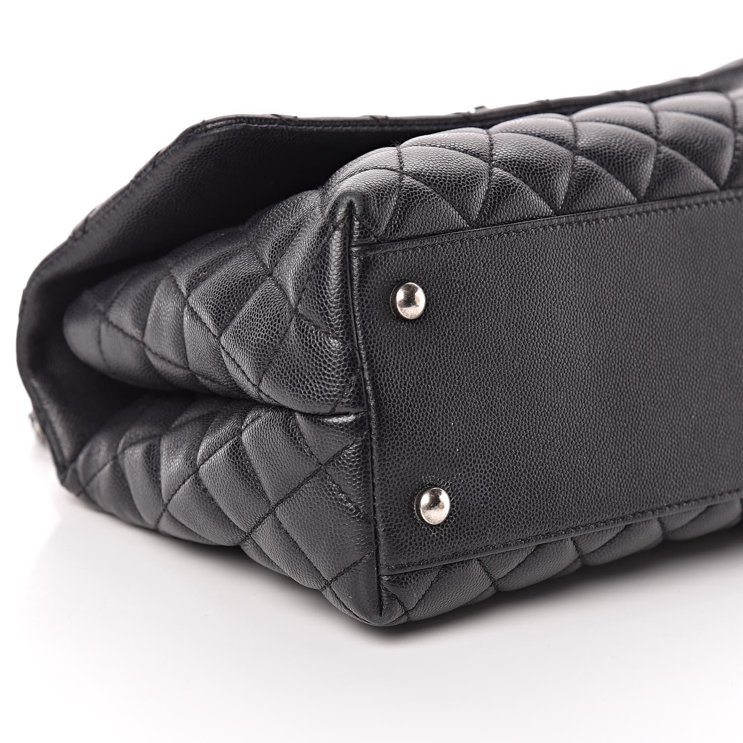 Chanel Caviar Lizard Quilted Small Coco Handle Flap Black 9 of 13