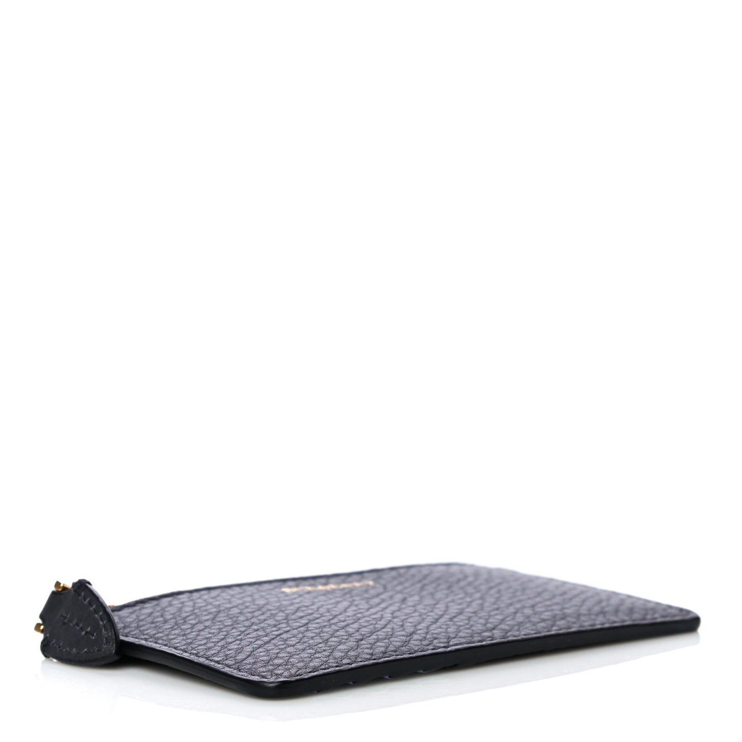 Grained Calfskin Two Tone Somerset Coin Case Card Holder Navy