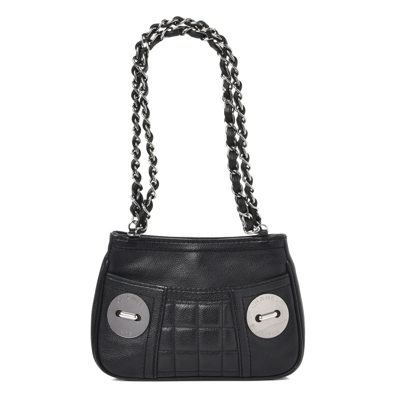 Chanel Caviar Square Quilted Shoulder Bag Black 1 of 9