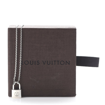 Louis Vuitton Sterling Silver Lockit Necklace 6 of 6