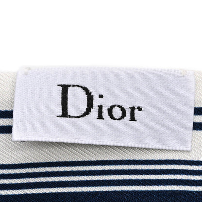 Christian Dior CHRISTIAN DIOR Silk Toile De Jouy Mitzah Scarf Blue 4 of 4