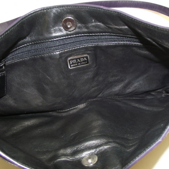 Ostrich Shoulder Bag Purple