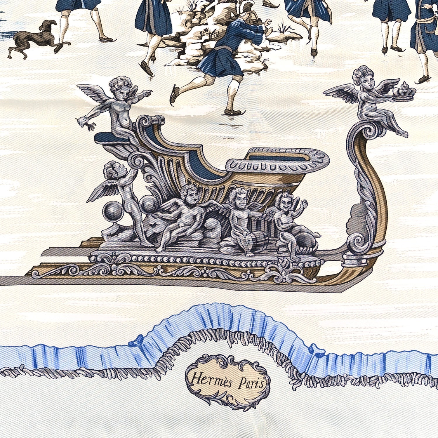 Hermes Silk Traineaux Et Glissades Scarf 90 2 of 4