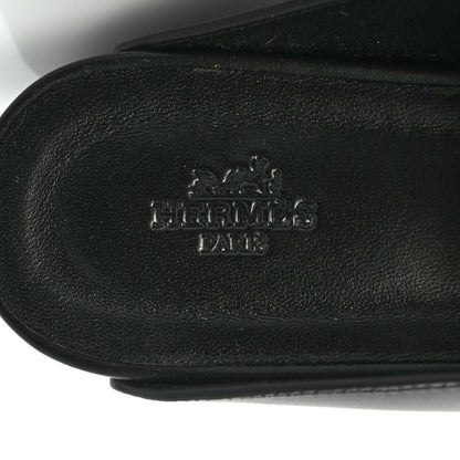Hermes Calfskin Calya Mules 39 Black 7 of 7