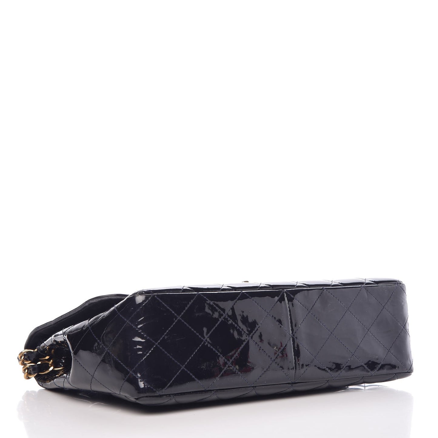 Patent Quilted Mobile Art Jumbo Single Flap Navy