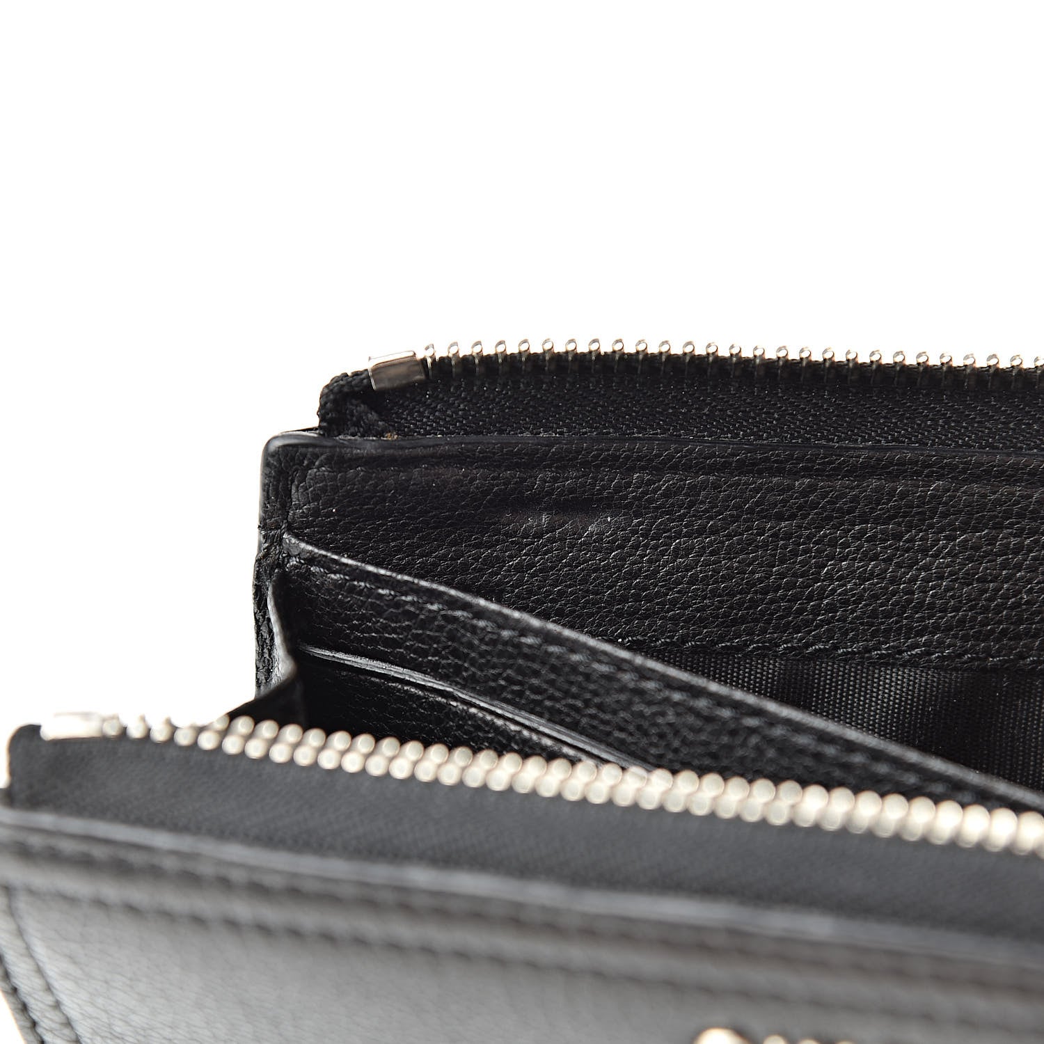 Givenchy Sugar Goatskin Pandora Half Zip Long Wallet Black 9 of 15