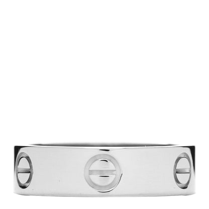 Cartier 18K White Gold 5.5mm LOVE Ring 55 7.25 3 of 5