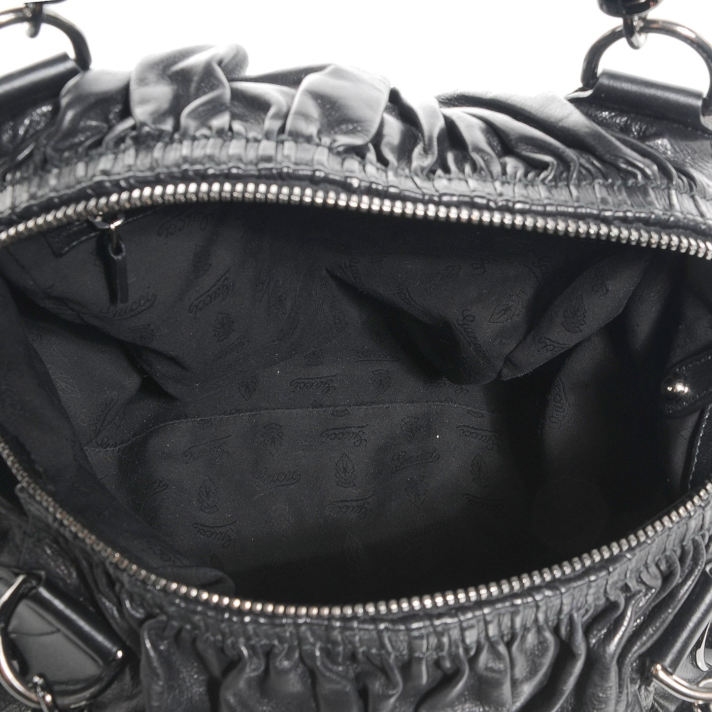 Leather Medium Galaxy Satchel Black