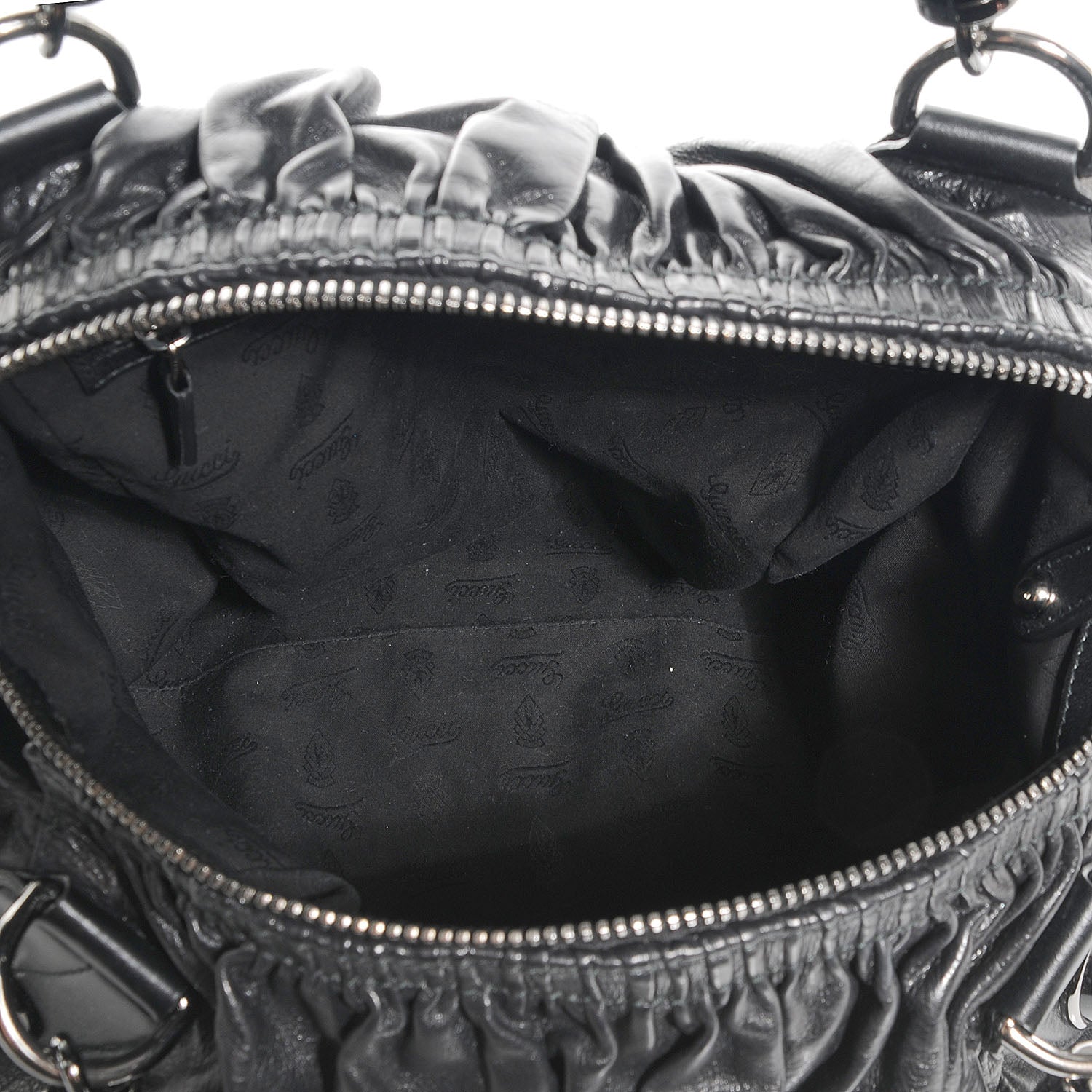 Gucci Leather Medium Galaxy Satchel Black 4 of 7