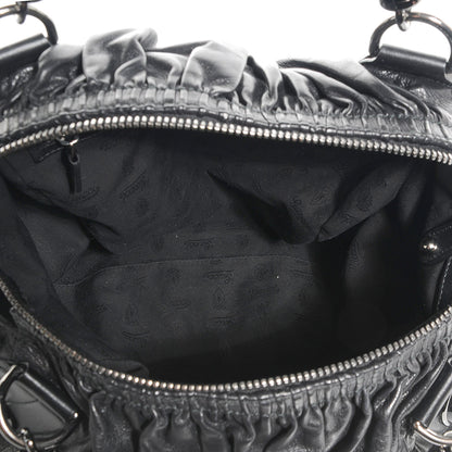 Gucci Leather Medium Galaxy Satchel Black 4 of 7