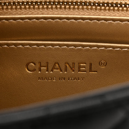 Chanel Lambskin Quilted Enamel Mini Pearl Crush Flap Black 6 of 11